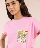 Cotton T-Shirt with Printed Pocket