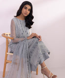 3 Piece - Embroidered Chiffon Suit
