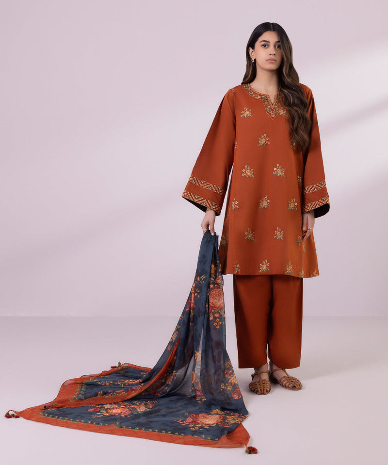 3 Piece - Embroidered Lawn Suit