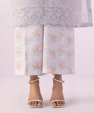 Printed Cambric Boot-cut Pants