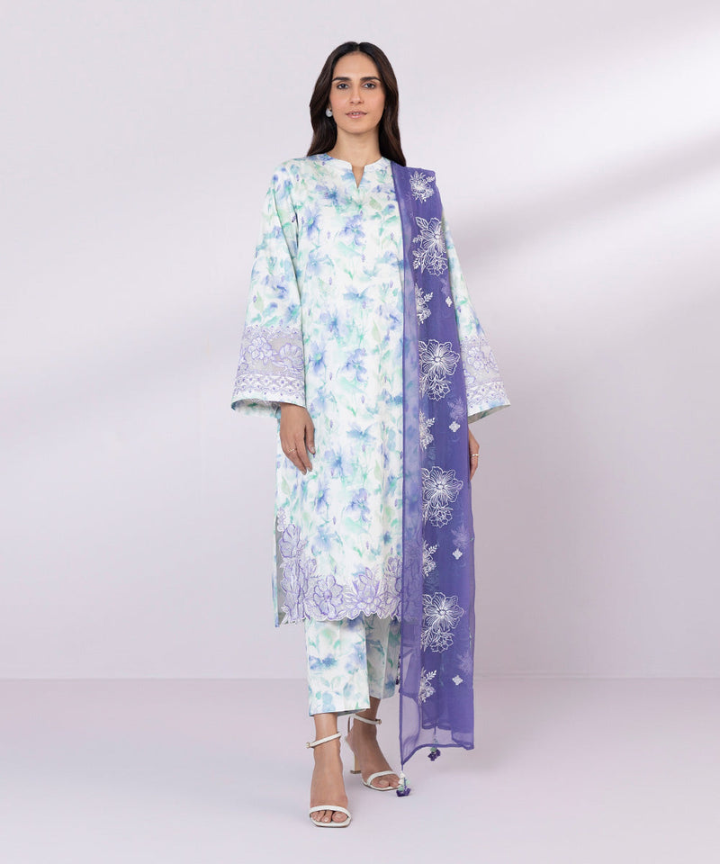 Embroidered Cotton Satin Shirt