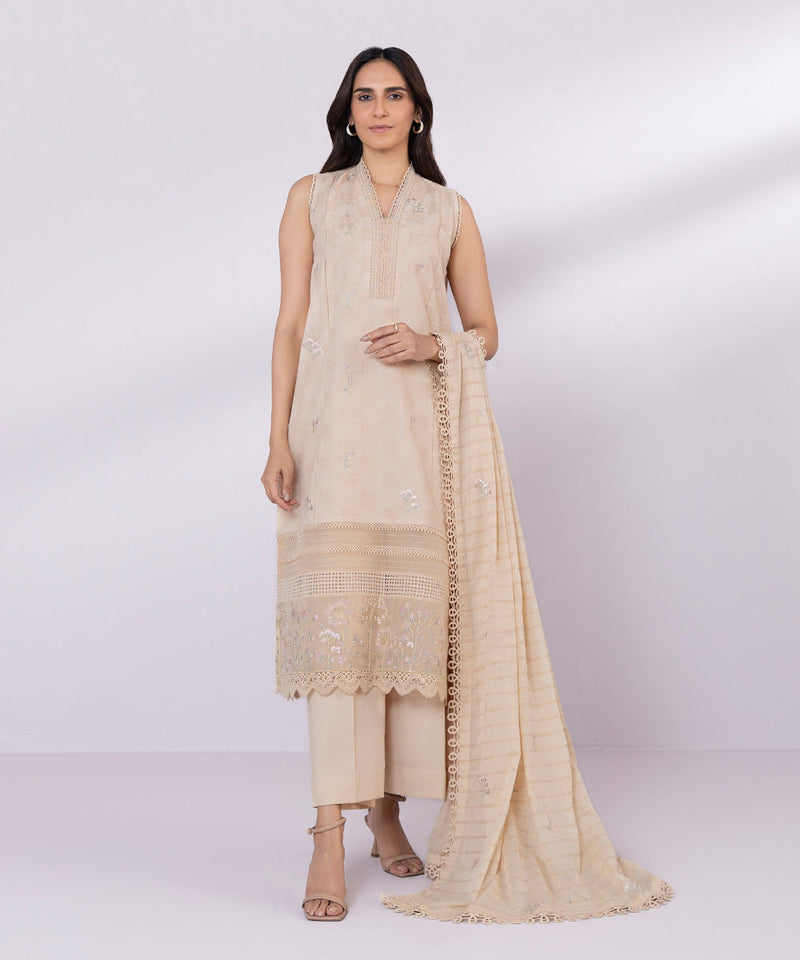 Embroidered Zari Voile Dupatta