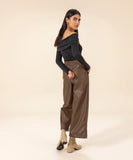 Faux Leather Pull-On Culottes