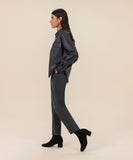 Faux Leather Pull-On Trousers