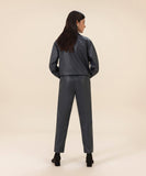 Faux Leather Pull-On Trousers