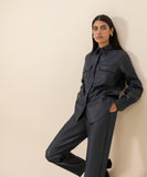 Faux Leather Pull-On Trousers