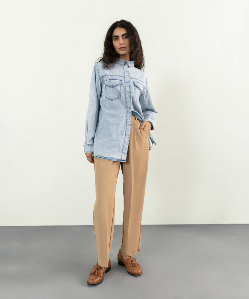 Trousers In Drapey Fabric