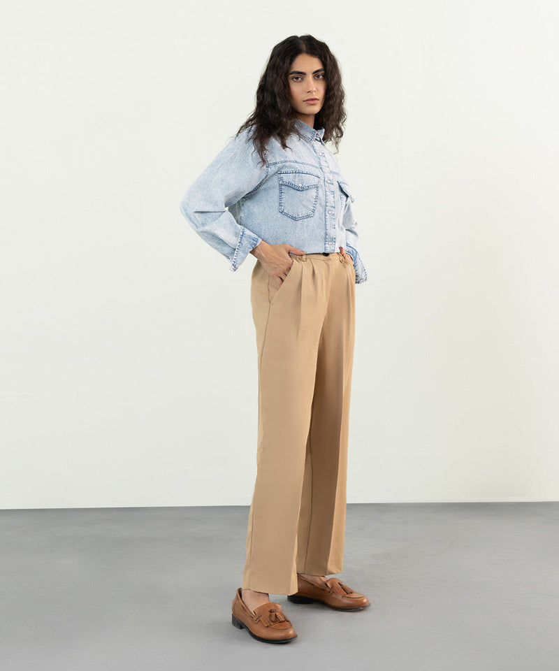 Trousers In Drapey Fabric