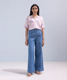 Wide Leg Denim Trousers