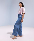 Wide Leg Denim Trousers