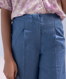 Wide Leg Denim Trousers