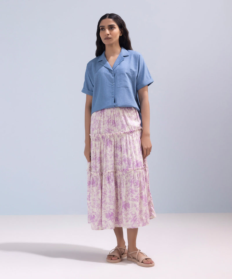 Printed Tier Skirt