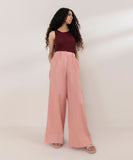 Wide Leg Pleated Trousers