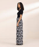 Printed Wide Leg Trousers