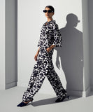 Printed Wide Leg Trousers