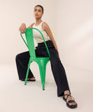 Wide Leg Jersey Trousers