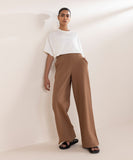 Wide Leg Jersey Trousers
