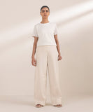 Wide Leg Jersey Trousers