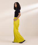 Seersucker Wide Leg Trousers