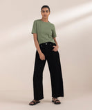 Cropped Wide Leg Jeans