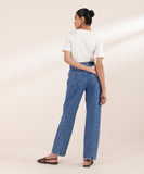 Straight Fit Jeans With Seam Detail