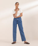 Straight Fit Jeans With Seam Detail