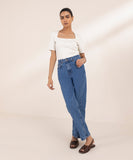 Straight Fit Jeans With Seam Detail