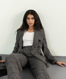 Plaid Double Breasted Blazer