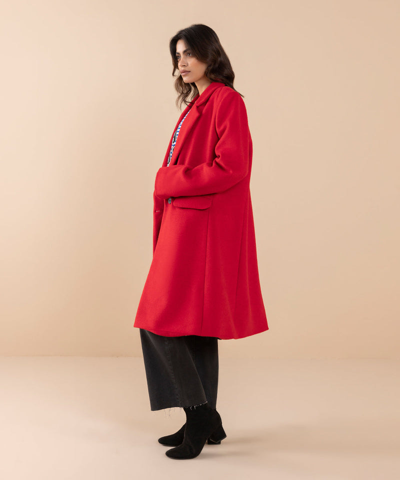 Single Button Long Coat