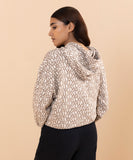 Printed Hoodie With Sleeve Detail