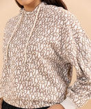 Printed Hoodie With Sleeve Detail