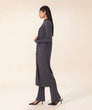 Ribbed Slim-Fit Cardigan With Buttons