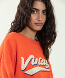 Oversized Sweatshirt With Graphic Print