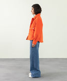 Oversized Shacket In Woollen Effect Fabric