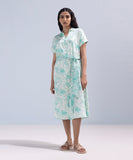 Printed Kimono Dress With Belt