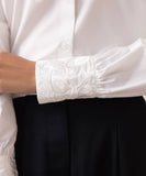 Poplin Shirt With Embroidered Cuffs