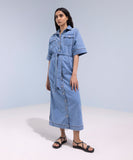 Denim Dress With Belt