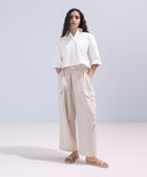 Cotton Twill Cropped Shirt