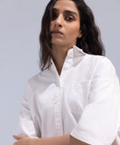 Cotton Twill Cropped Shirt