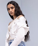 Cropped Twill Jacket