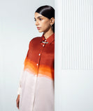 Ombre Printed Shirt Dress