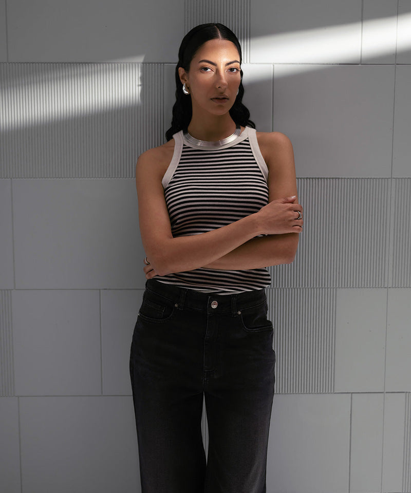 Yarn Dyed Striped Vest