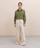 Oversized Shirt With Dropped Back