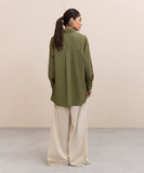 Oversized Shirt With Dropped Back