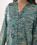 2 Piece - Printed Lycra Lawn Suit