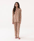 2 Piece - Printed Lycra Lawn Suit