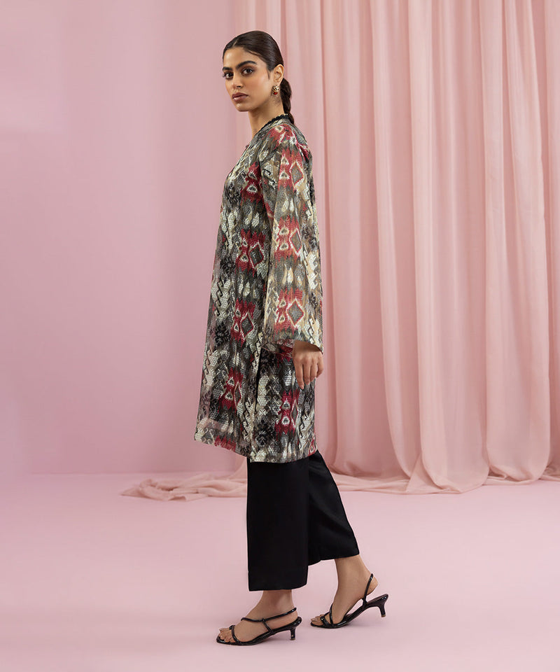 2 Piece - Embroidered Masoori Net Suit