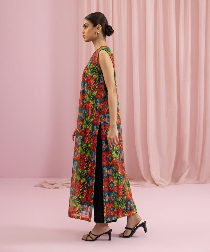 2 Piece - Embroidered Masoori Net Suit