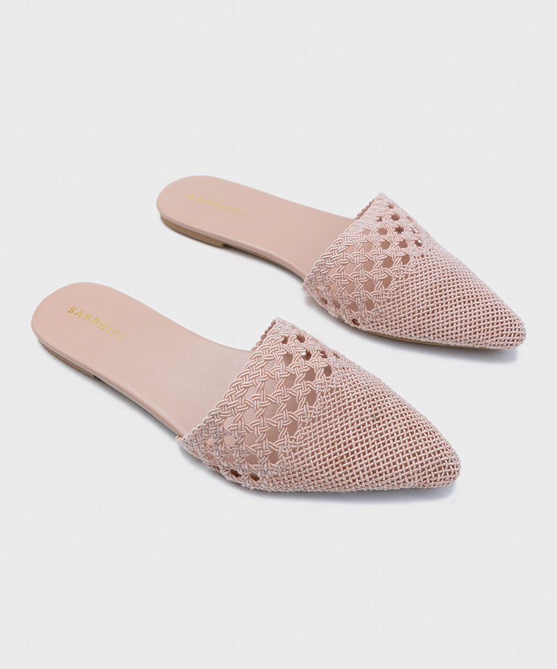 Pink Jute Mules