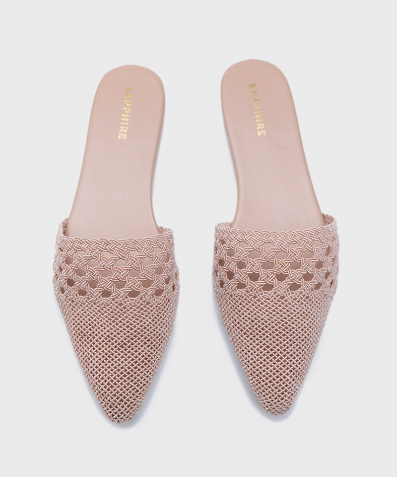 Pink Jute Mules
